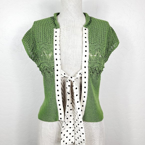Anthropologie Tops - Vintage Maeve Y2K Fashion Crocheted Tie Top